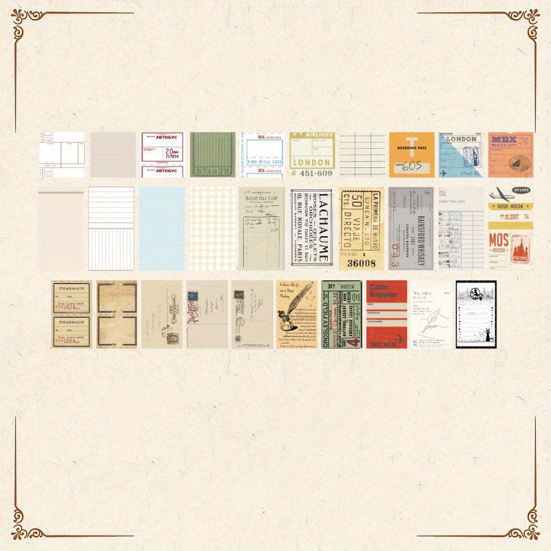 60 Sheets Forest Element Decor Cards for Scrapbooking & Crafts