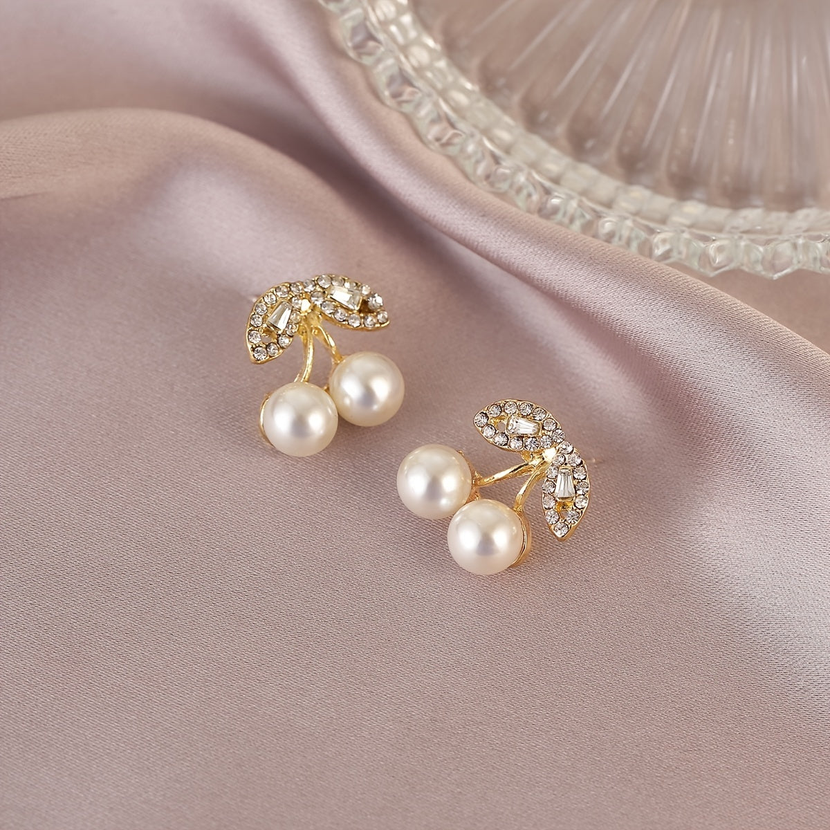 Cherry Earrings High end Light Stud Earrings