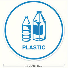5pcs Recycling Stickers Sign 10 16 Cm Paper Aluminum Plastic Glass Compost Box