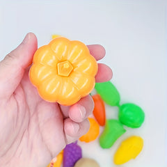 24pcs Kitchen Toys Cutting Fruit & Vegetable Toys Role Play Development Gift