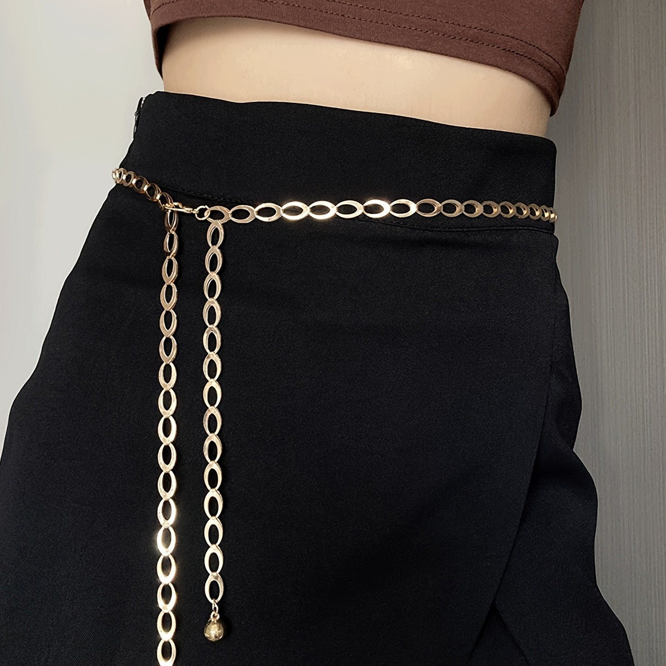 Metal Chain Belt Decoration Thin Waist Chain For Women