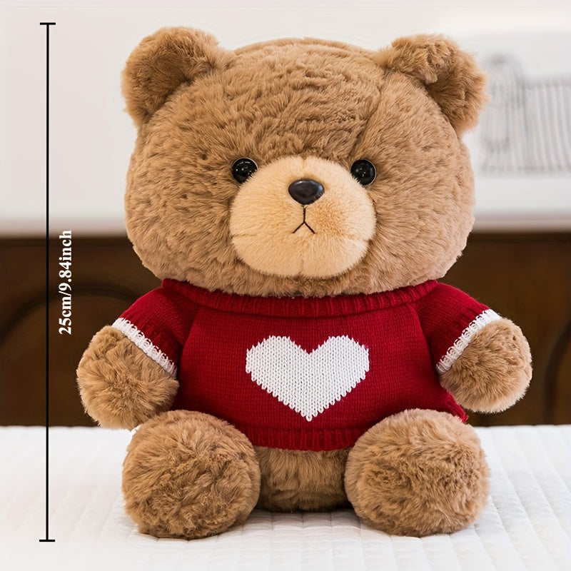 Soft Teddy Bear Sweater Plush Toy for Home Decoration