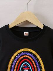 Girls' Halloween Rainbow Ghost Sweatshirt Pullovers