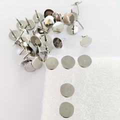 100pcs Nickel Plated Flat Head Push Pins Silver Office Push Pins