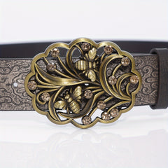 Men's Bee Trees Pattern Business Belt