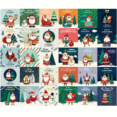 30pcs Santa Claus Blessing Small Postcard Christmas Surprise Gift Cards