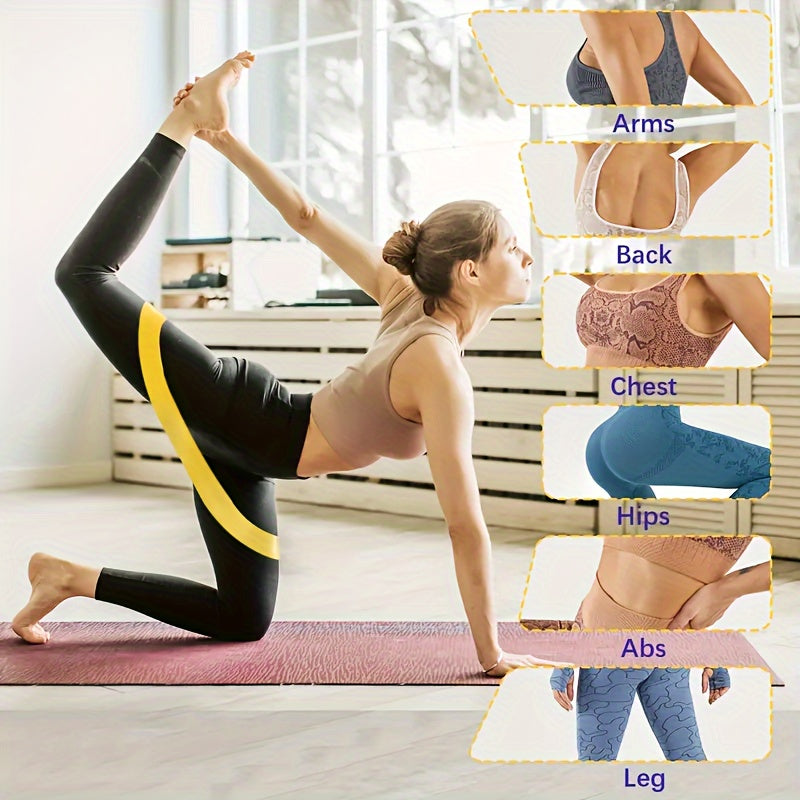 5pcs Portable Yoga Resistance Bands for Body Shaping and Stretching