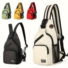 Nylon Cross Body Bag Casual Shoulder Bag Zipper Strap Outdoor Work Travel