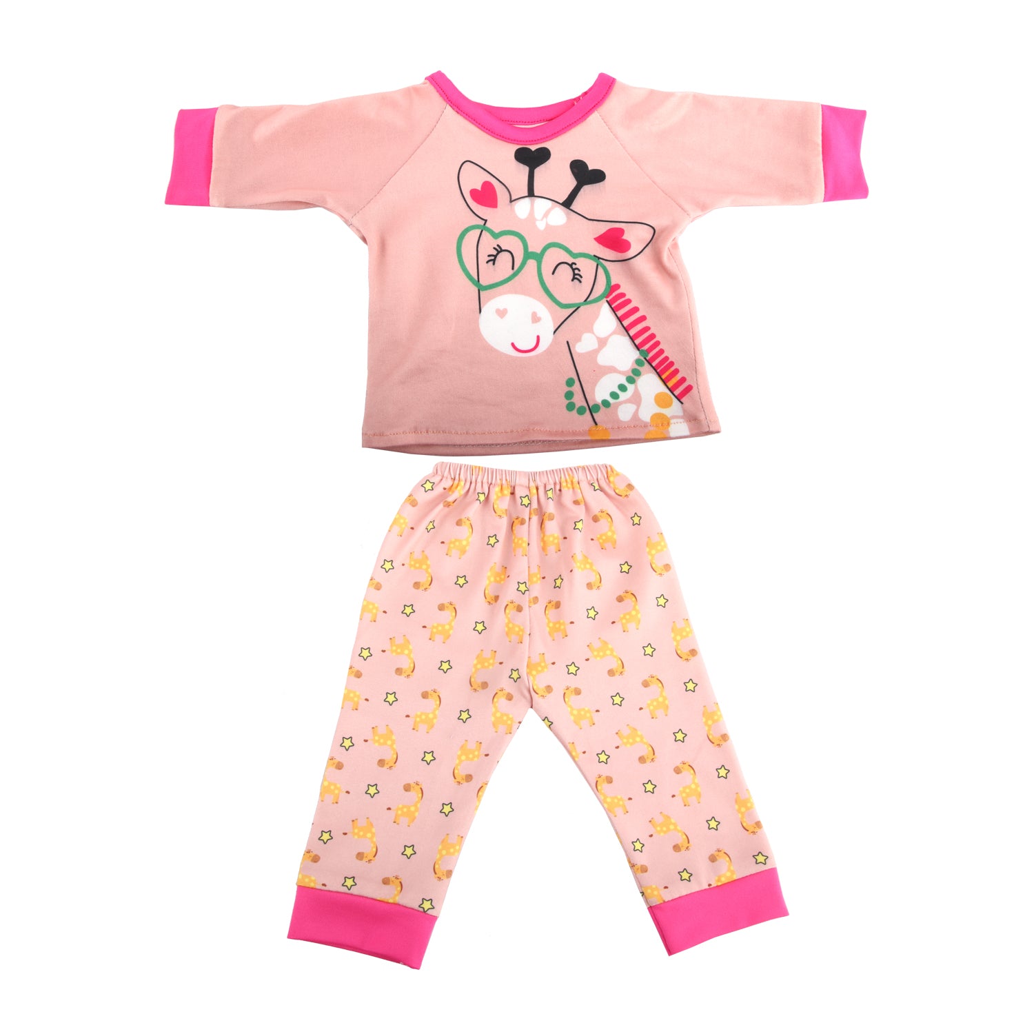 Cartoon Unicorn Cat Shark Giraffe Pajama Clothes Set for 18" Doll