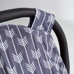 Gray Arrow Print Car Seat Sunshade Cover for Girls