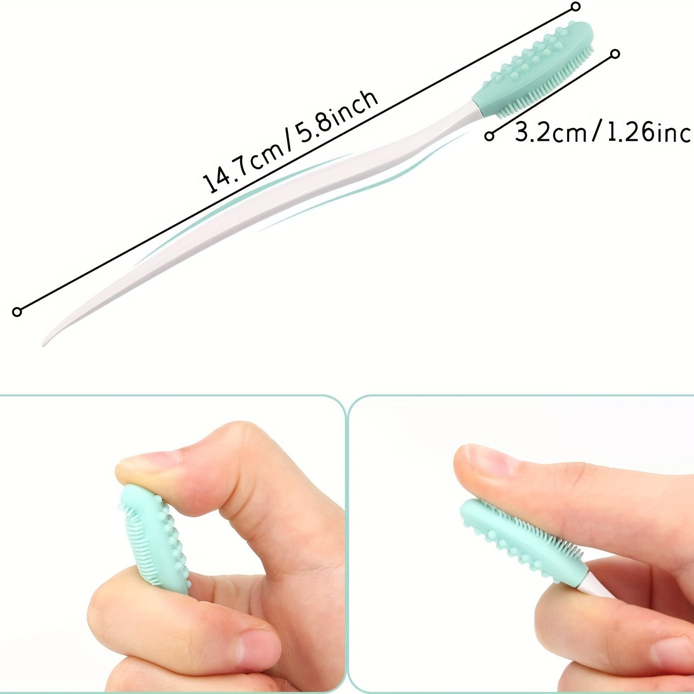 Double Sided Silicone Lip Brush for Fuller Lips Exfoliating Tool