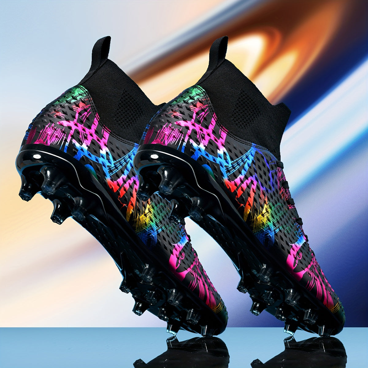 Boys' High Top Non Slip Football Cleat With Spikes