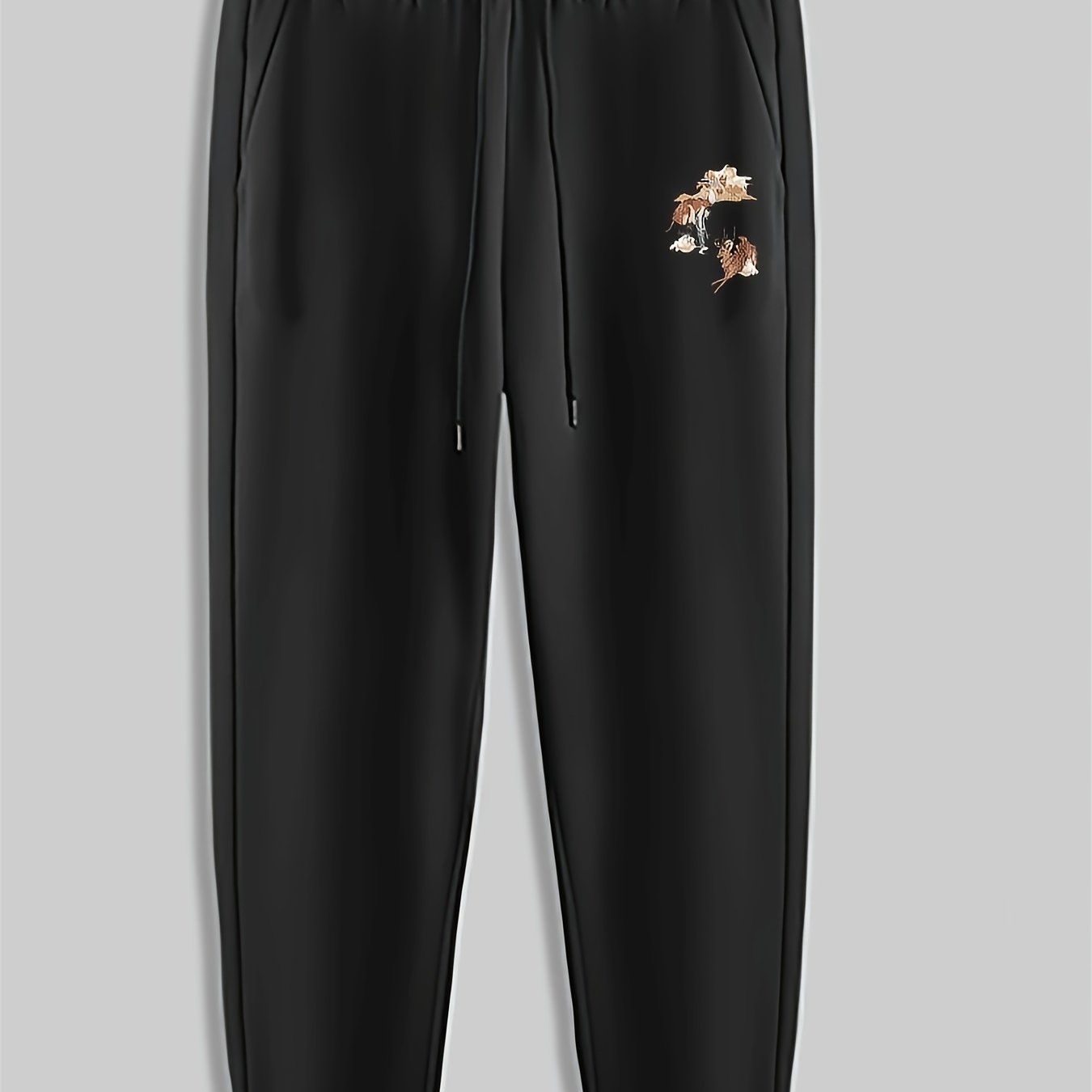 Mountain Print Men's Drawstring Sweatpants for Spring Autumn