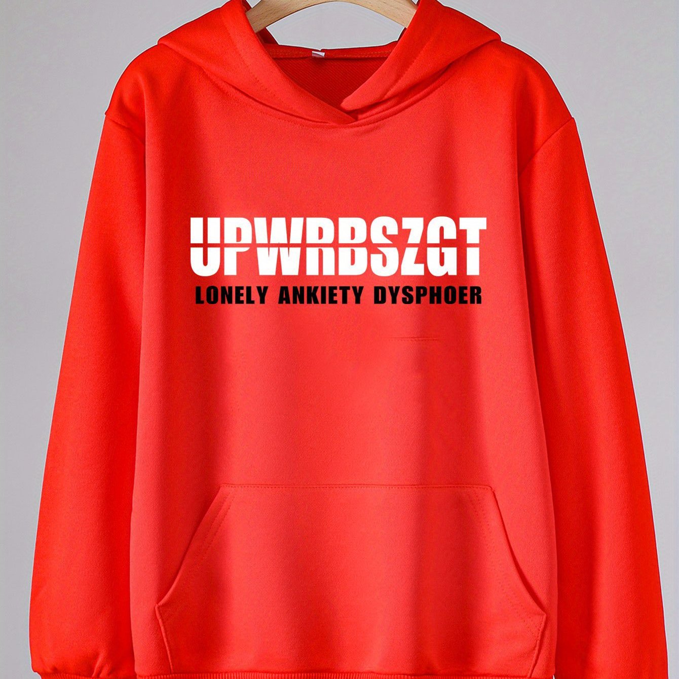 Girls Creative Letter Graphic Long Sleeve Hooded Sweatshirt Top Pullover