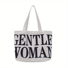 Letter Pattern Tote Bag Large Capacity Shoulder Bag