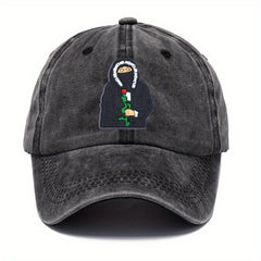 Cartoon Retro Letter Embroidered Sunscreen Baseball Cap