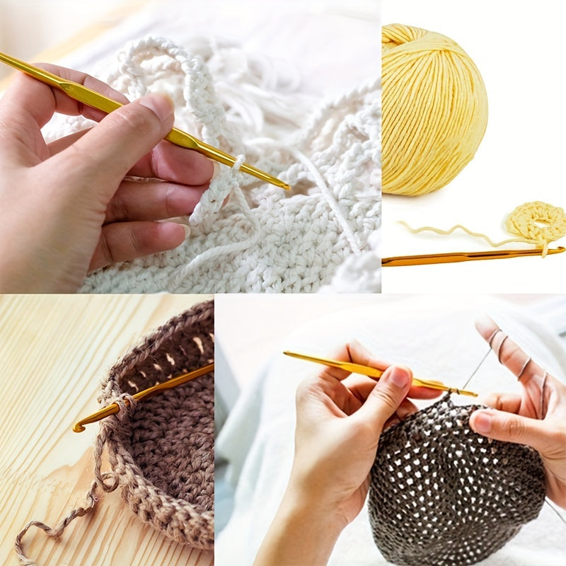 30pcs Crochet Needle Set: 10 Hooks, 10 Knitting Needles, Accessories