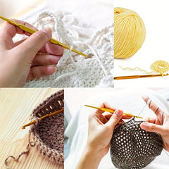 30pcs Crochet Needle Set: 10 Hooks, 10 Knitting Needles, Accessories