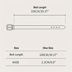 Stone Pattern PU Belt Square Pin Buckle Wide Belt for Women