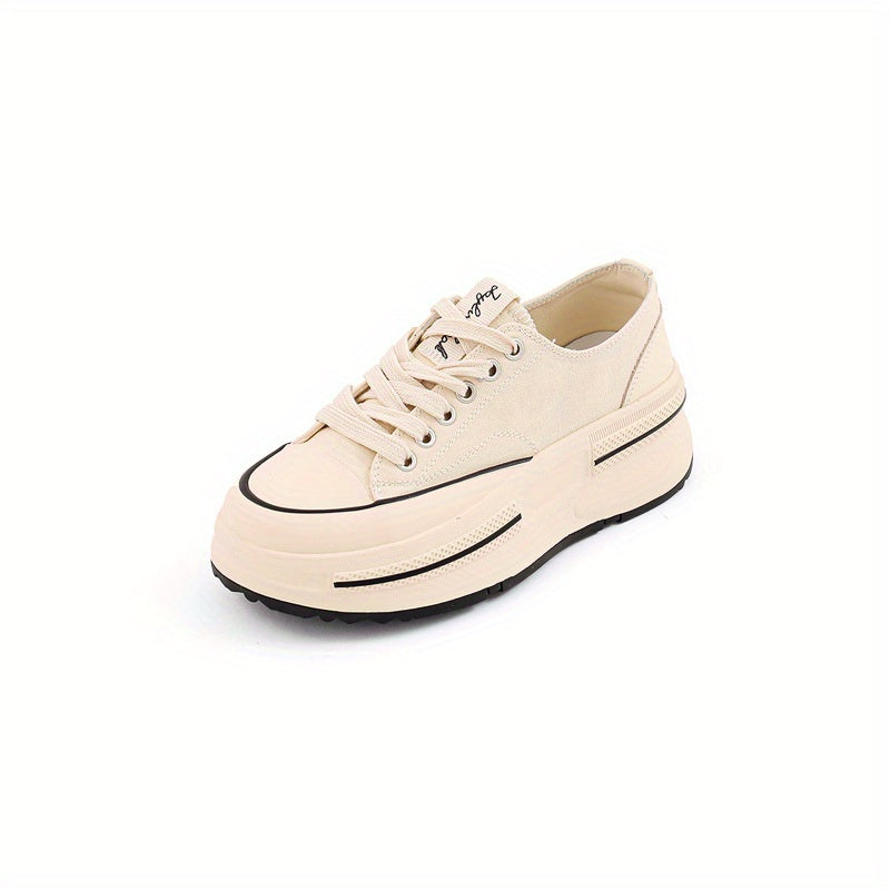 Women's Thick Bottom Lace Up Board Shoes