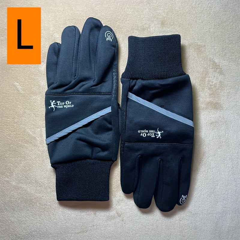 Winter Cycling Gloves Men's Non-slip Touch Screen Reflective Skii