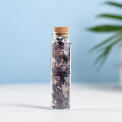 Natural Gemstone Ornament Crushed Stone Bottle
