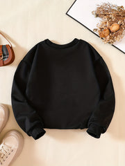 Boys Skeleton Pumpkin Print Sweatshirt Crew Neck Long Sleeve Pullover Top