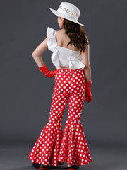 Girl Polka Dot Bell bottom Pants - Daily Shopping