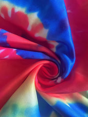  Lip Print T-shirt & Short Pants Set Women's Casual Stretch 2 Pcs Set