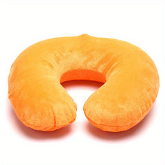 Inflatable U Shaped Travel Pillow for Comfortable Sleeping on Plane or Train