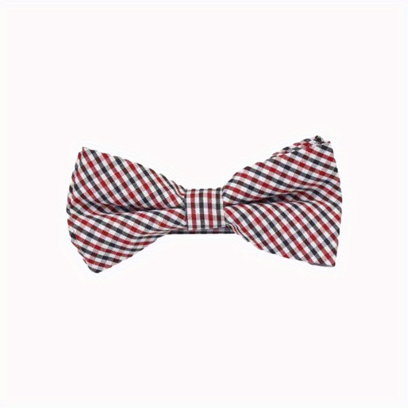 Kids Checkered Striped Bow Tie - Handsome Boys Bow Tie
