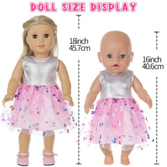 Doll Skirt Clothes Set for 17 inch Dolls