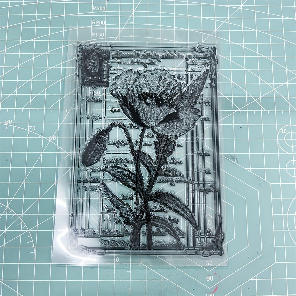 Flower Background Transparent Stamps for DIY Scrapbook