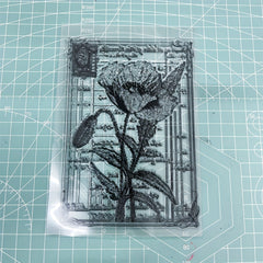 Flower Background Transparent Stamps for DIY Scrapbook