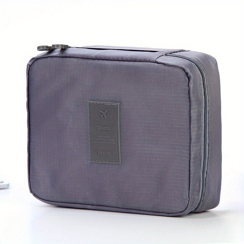 Solid Zipper Storage Bag Portable Travel Accessories Cosmetic Bag