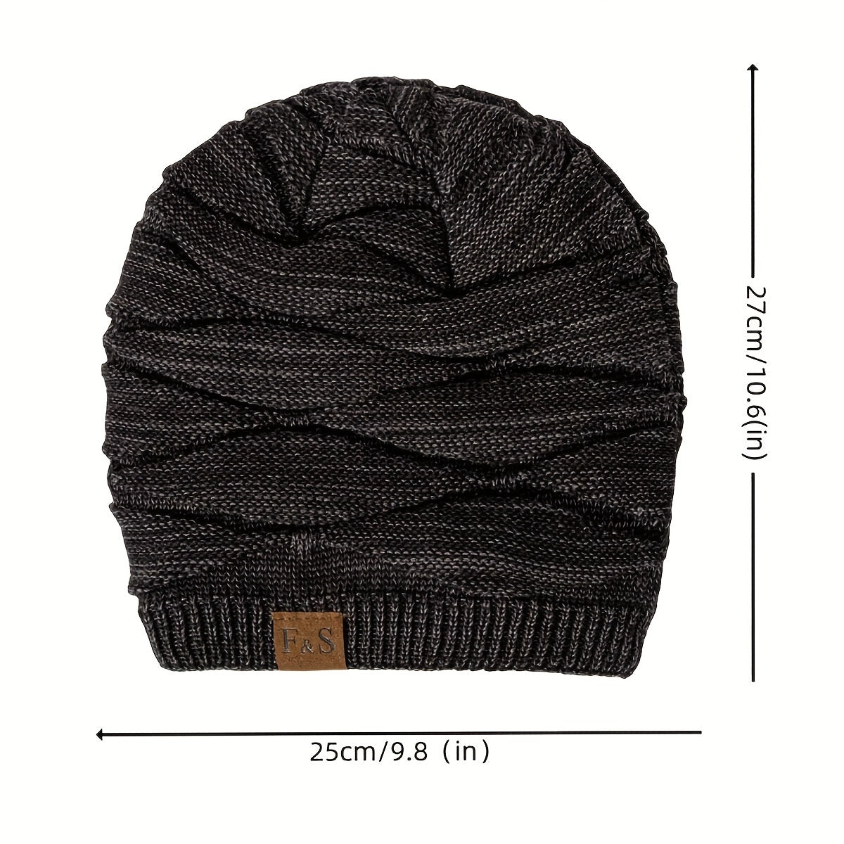 Men's Windproof Fleece Woolen Pullover Hat for Daily Use