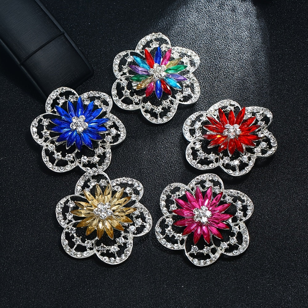 Fashionable Diamond Flower Large Brooch Clothing Accessory