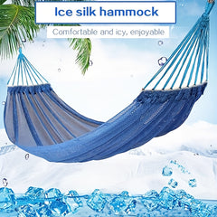 Portable Nylon Hammock for Camping with Rope Storage Bag