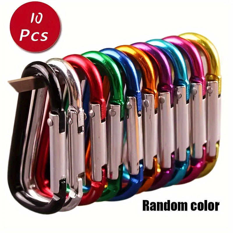 10pcs Heavy Duty Carabiner Keychain for Outdoor Camping Hiking Travel