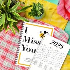 Bee Themed Spiral Notebook I Miss You 100 Pages Daily Writing Grief Support