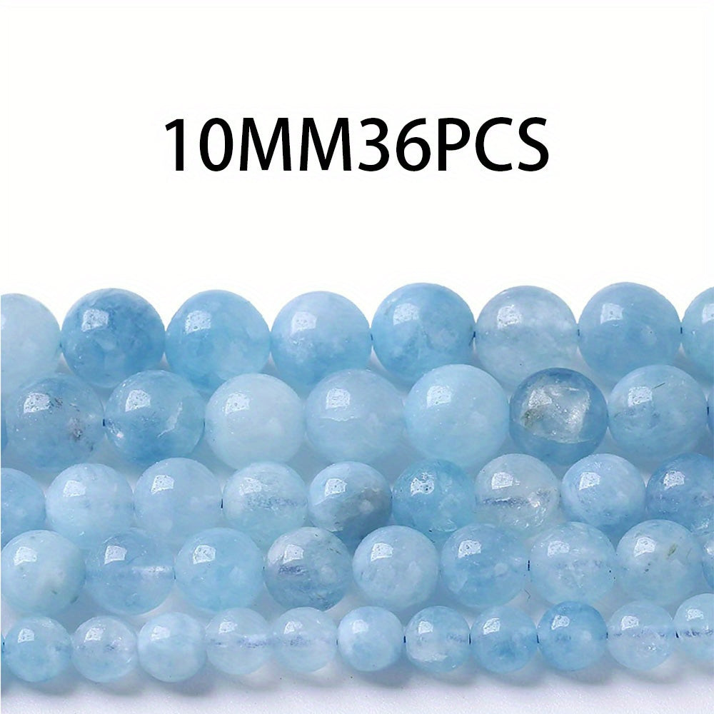 6mm 10mm Aquamarines Natural Stone Loose Beads