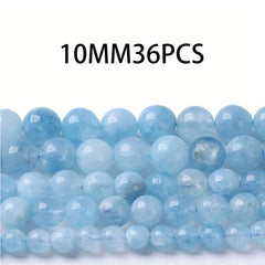 6mm 10mm Aquamarines Natural Stone Loose Beads