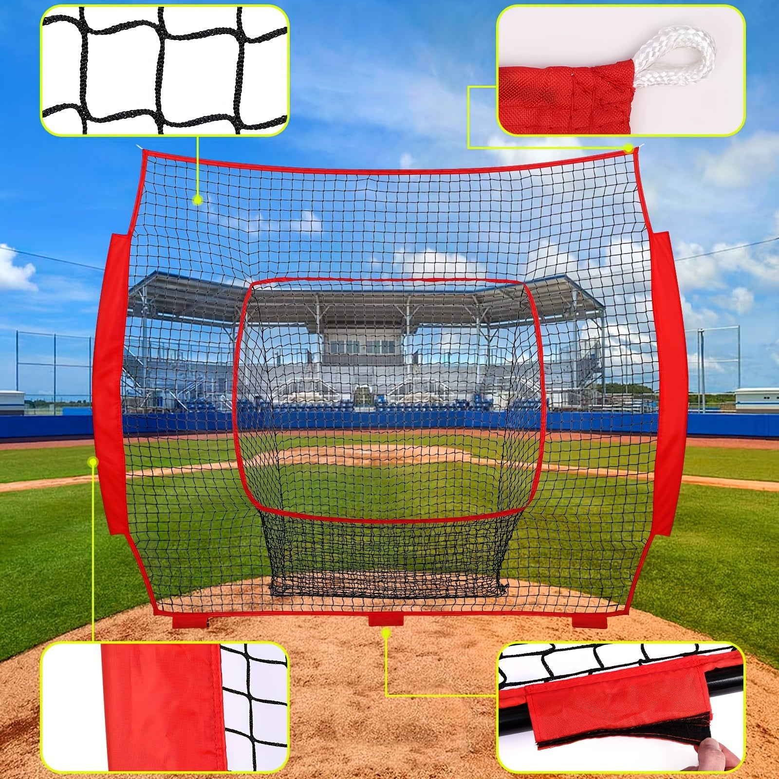 Baseball & Softball Replacement Net 213 X 213 Heavy Duty Knotless Net