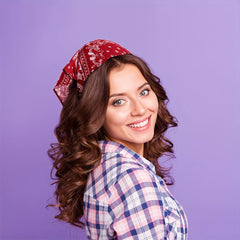 Boho Vintage Turban Headwrap Triangle Kerchief Bandanas For Women Girls