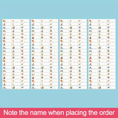 Custom Name Stickers Waterproof Labels 3x1, Variety Patterns, Animal Theme