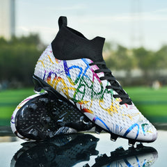 Boys High Top Non Slip Football Cleat With Spikes Outdoor Soccer Shoes