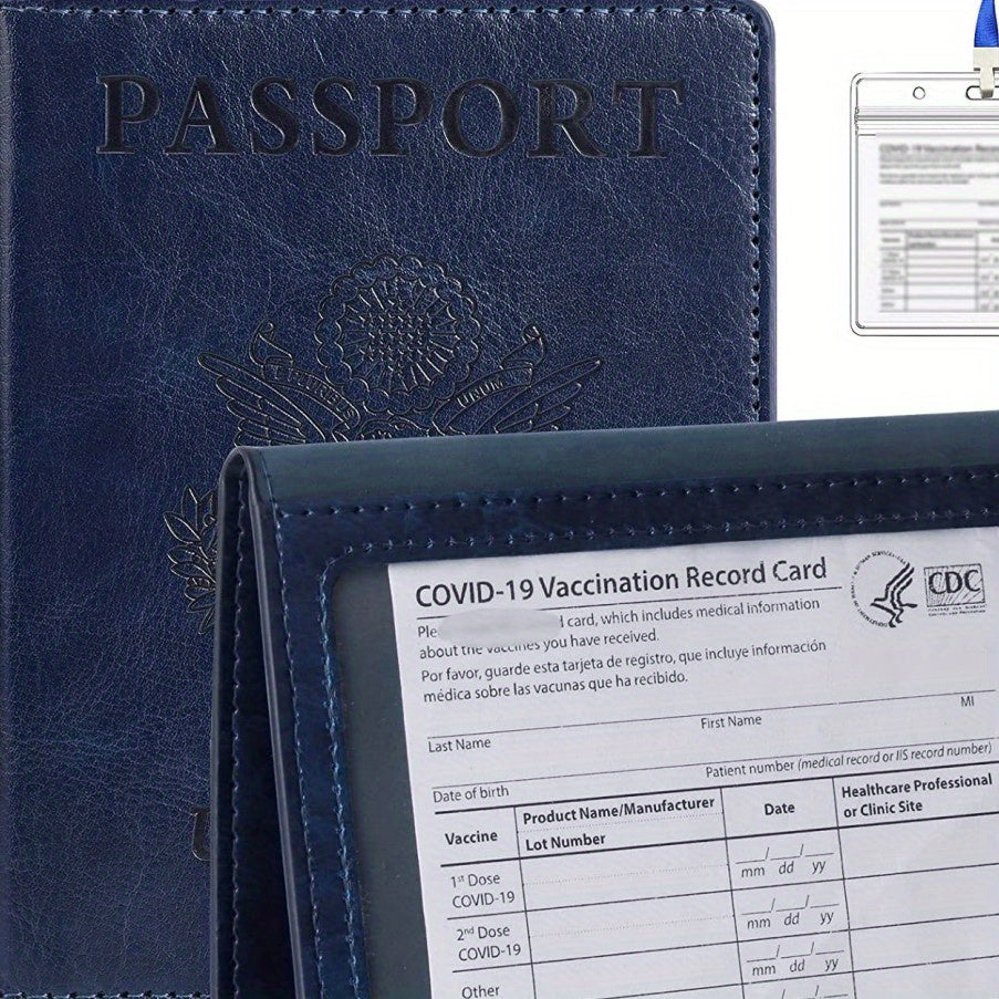 Passport Holder Travel Bag PU Leather Passport Cover Protector Waterproof