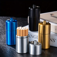 Men's Metal Waterproof Cigarette Case with Keychain