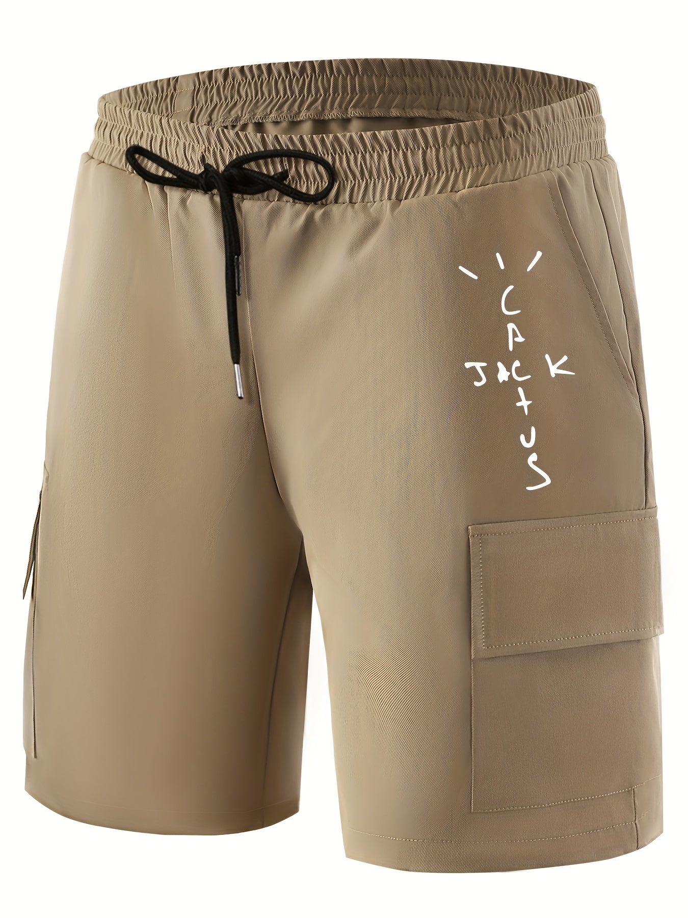 Men's Casual Waist Drawstring Cargo Shorts