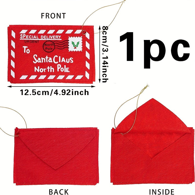 Christmas Felt Envelope Pendant Red Gift Bag